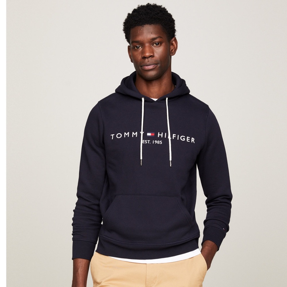 TOMMY HILFIGER EMBROIDERED LOGO HOODIE
